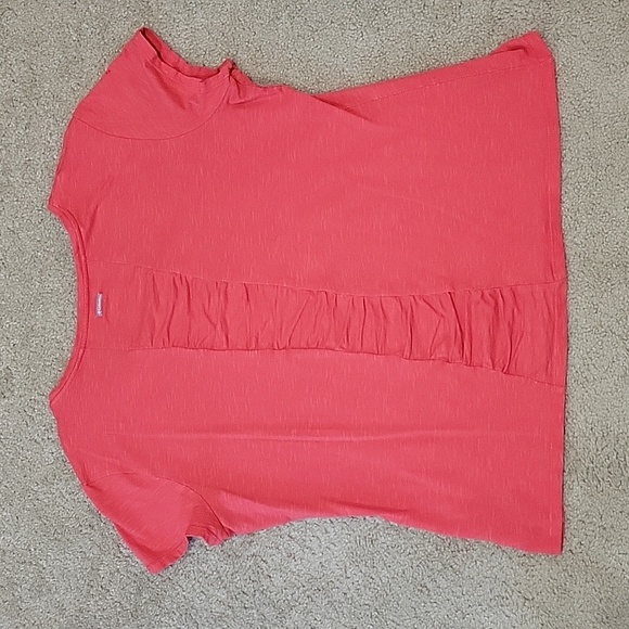 3/$20 Pink Ruche Back Shirt Columbia XL - Picture 2 of 6